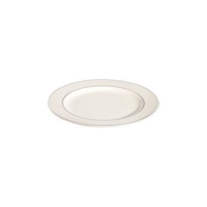 24-delige serviesset, wit/zilver, porselein