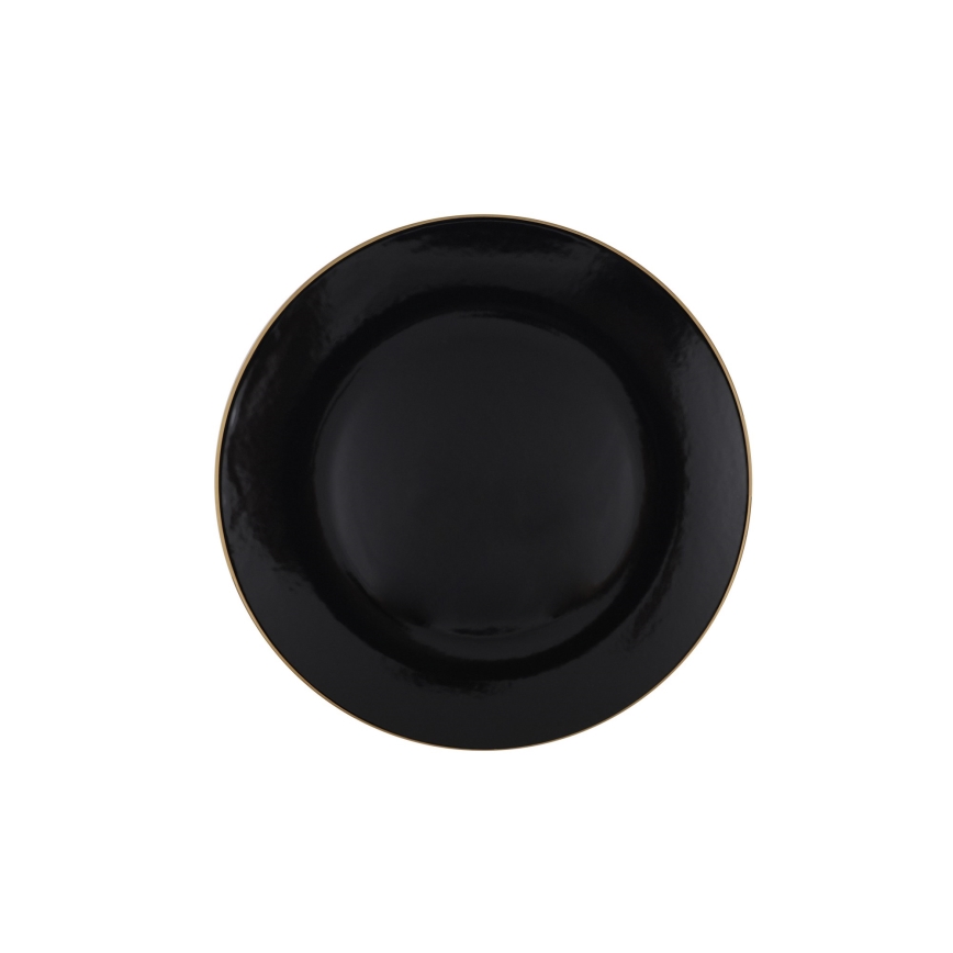 24-delige serviesset zwart/goud/steengoed