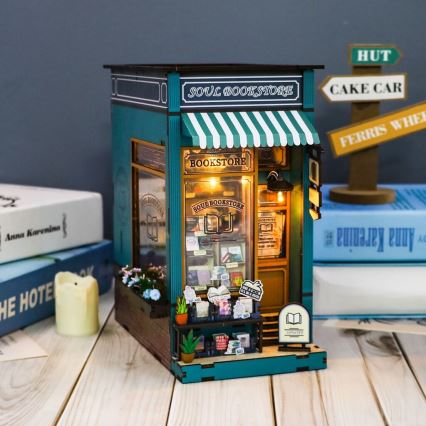 2Kids Toys - 3D puzzel LED Boekensteun Boekhandel Ziel 2xAAA