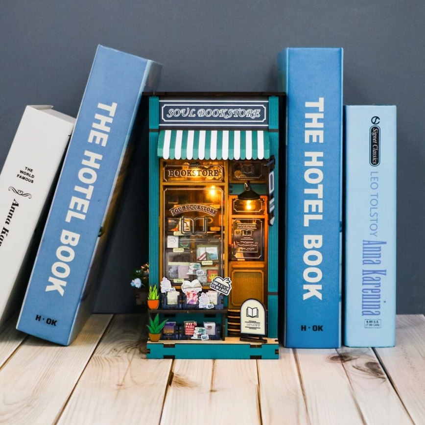 2Kids Toys - 3D puzzel LED Boekensteun Boekhandel Ziel 2xAAA
