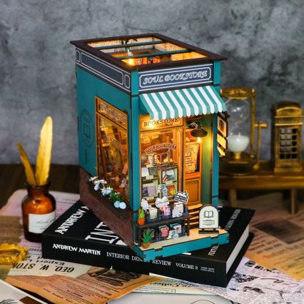 2Kids Toys - 3D puzzel LED Boekensteun Boekhandel Ziel 2xAAA