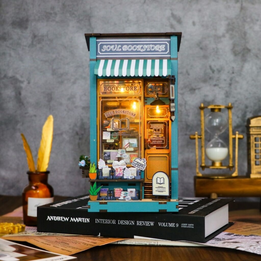 2Kids Toys - 3D puzzel LED Boekensteun Boekhandel Ziel 2xAAA
