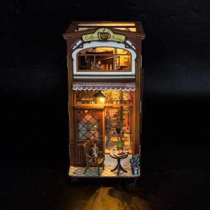 2Kids Toys - 3D puzzel LED Boekensteun Café 2xAAA