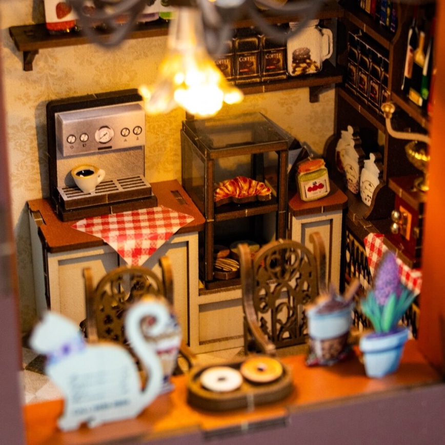 2Kids Toys - 3D puzzel LED Boekensteun Café 2xAAA