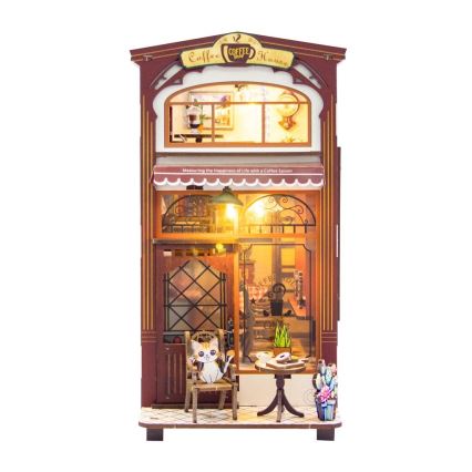 2Kids Toys - 3D puzzel LED Boekensteun Café 2xAAA