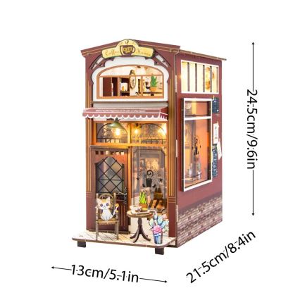 2Kids Toys - 3D puzzel LED Boekensteun Café 2xAAA
