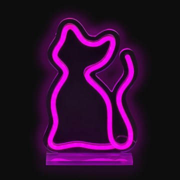 2Kids Toys - Décoration de table néon chat LED/5W/USB