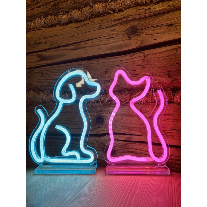 2Kids Toys - Décoration de table néon chat LED/5W/USB