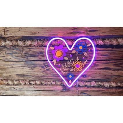 2Kids Toys - Décoration murale néon LED/5W/USB cœur