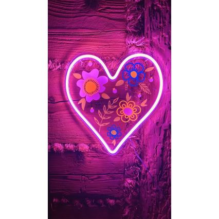 2Kids Toys - Décoration murale néon LED/5W/USB cœur