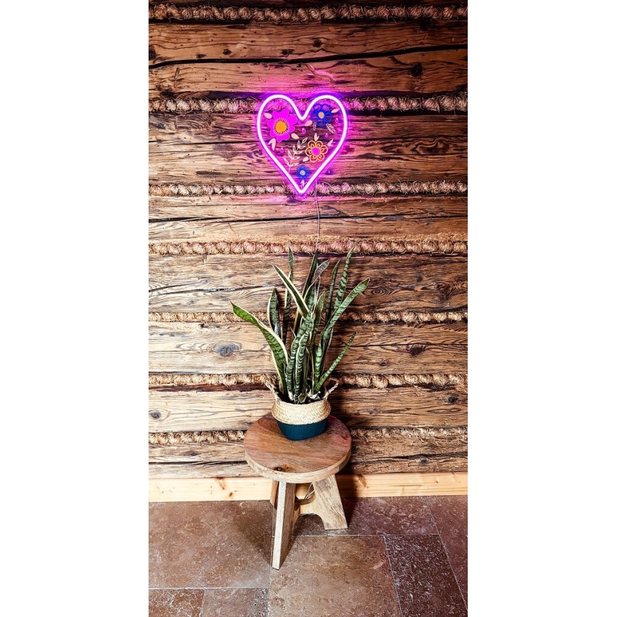 2Kids Toys - Décoration murale néon LED/5W/USB cœur