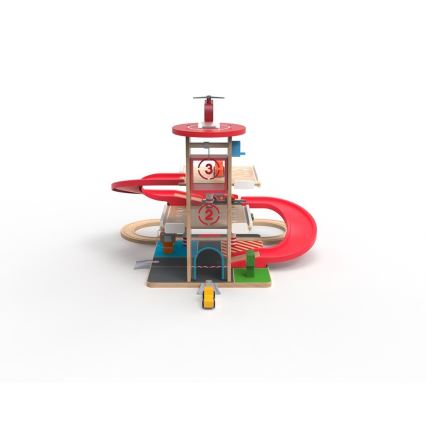2Kids Toys - Garage en bois avec voie ferrée