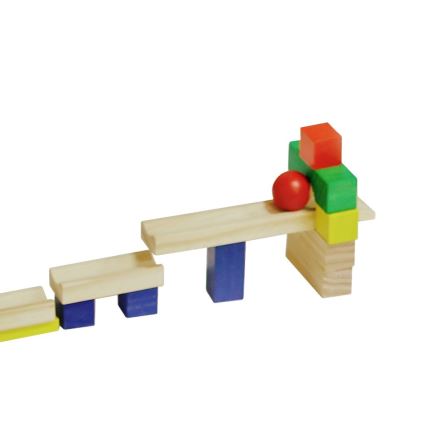 2Kids Toys - Gekleurde houten dominostenen, set van 400 stuks