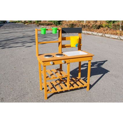 2Kids Toys - Houten buitenspeelkeuken met gootsteen