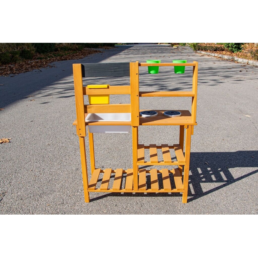 2Kids Toys - Houten buitenspeelkeuken met gootsteen