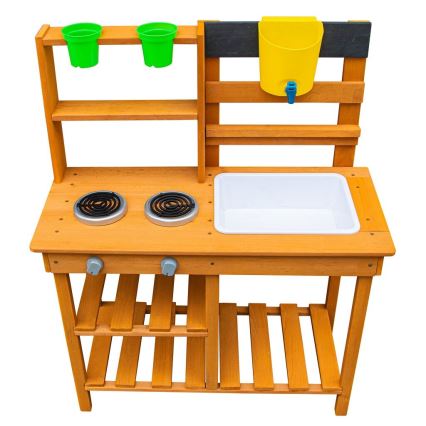 2Kids Toys - Houten buitenspeelkeuken met gootsteen