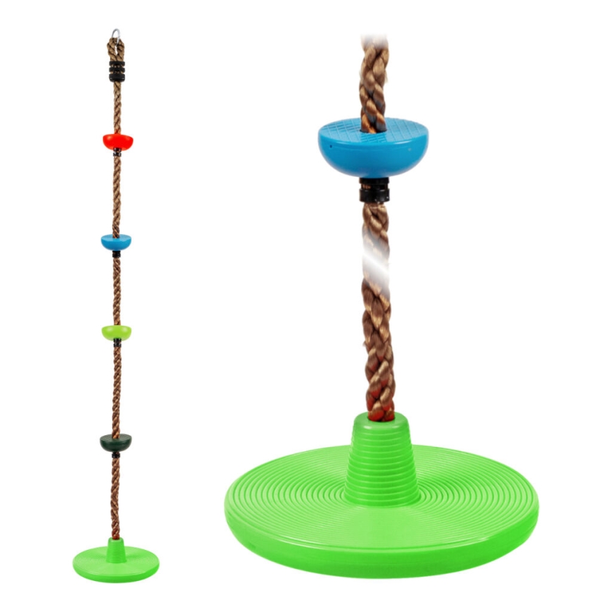 2Kids Toys - Kinderklimtouw met schijven mix van kleuren
