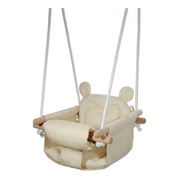2Kids Toys - Kinderschommel van textiel crème/beuken