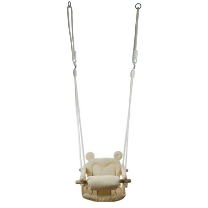 2Kids Toys - Kinderschommel van textiel crème/beuken