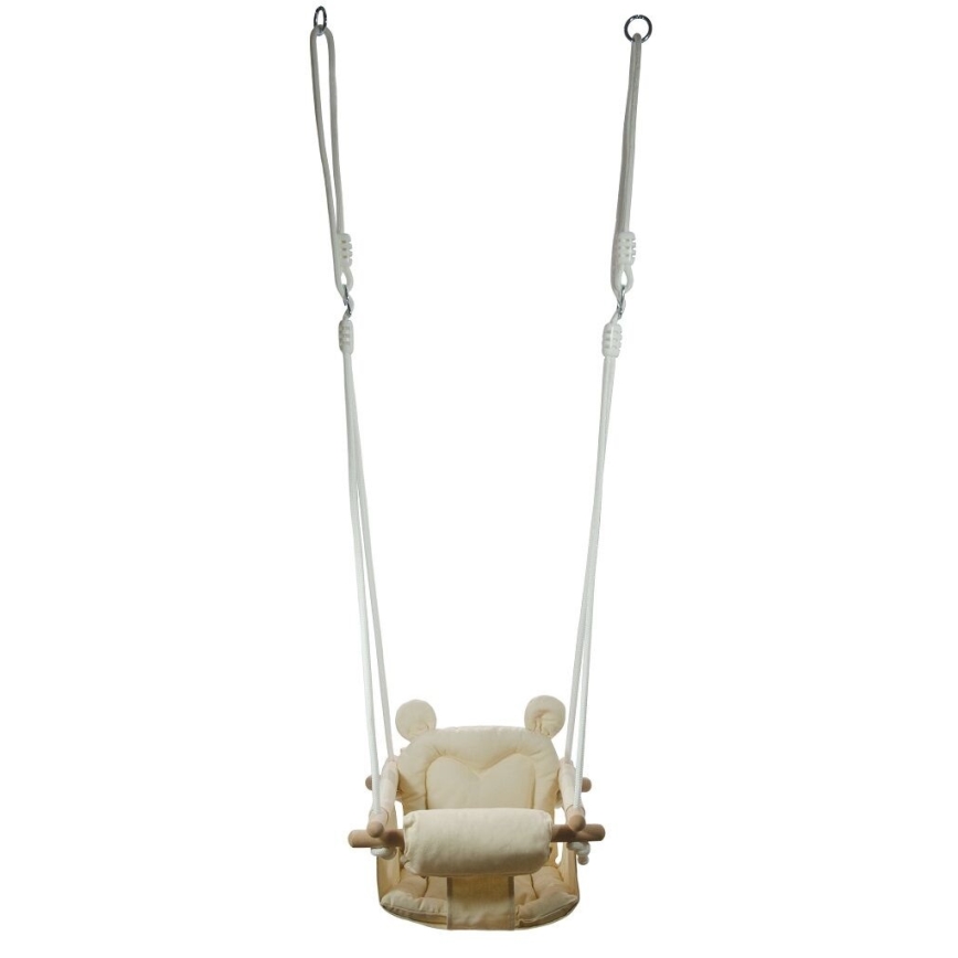 2Kids Toys - Kinderschommel van textiel crème/beuken