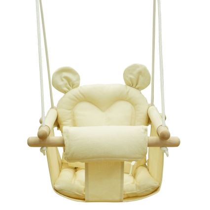 2Kids Toys - Kinderschommel van textiel crème/beuken