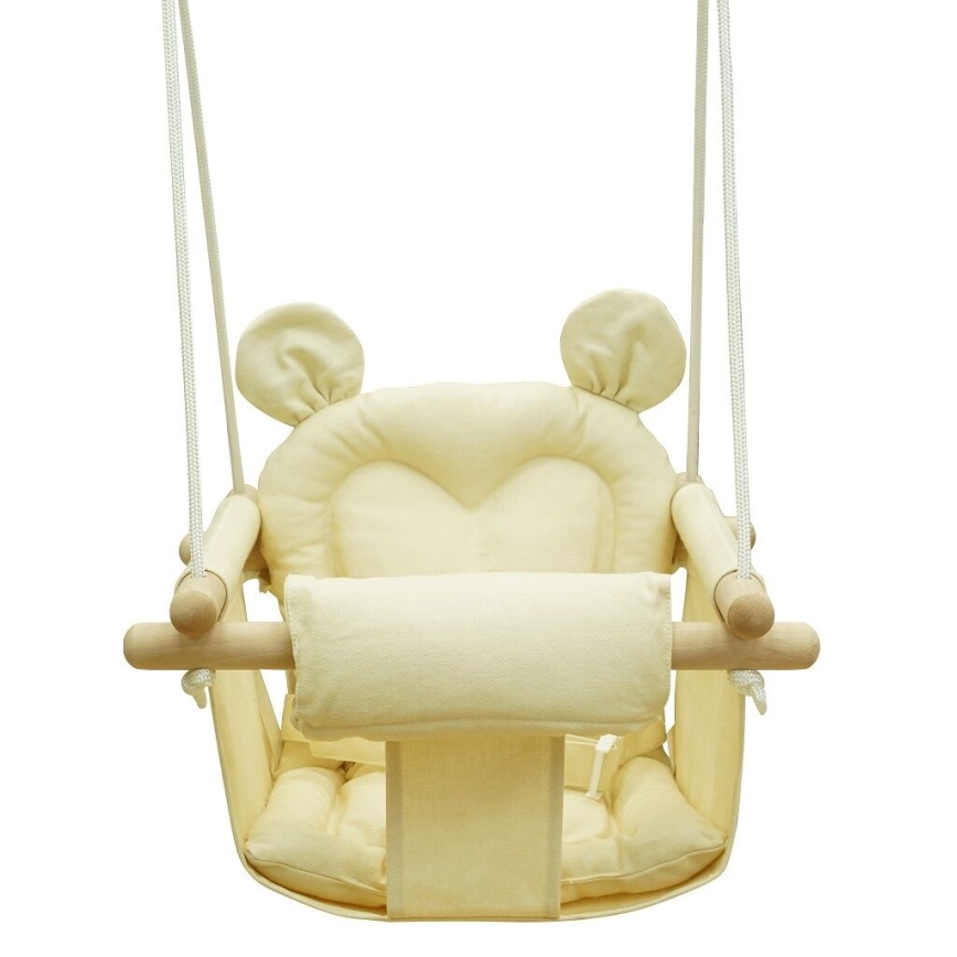 2Kids Toys - Kinderschommel van textiel crème/beuken
