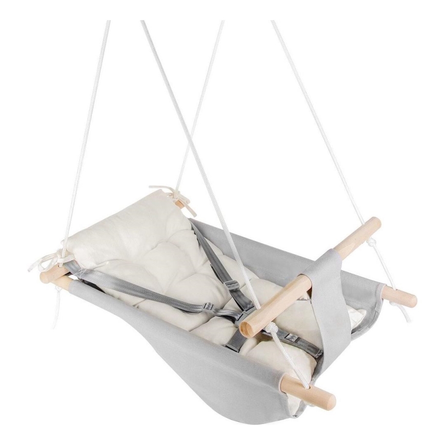 2Kids Toys - Kinderschommel van textiel voor de allerkleinsten grijs
