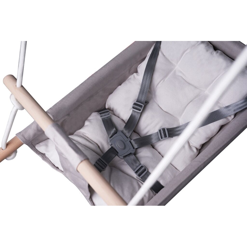 2Kids Toys - Kinderschommel van textiel voor de allerkleinsten grijs