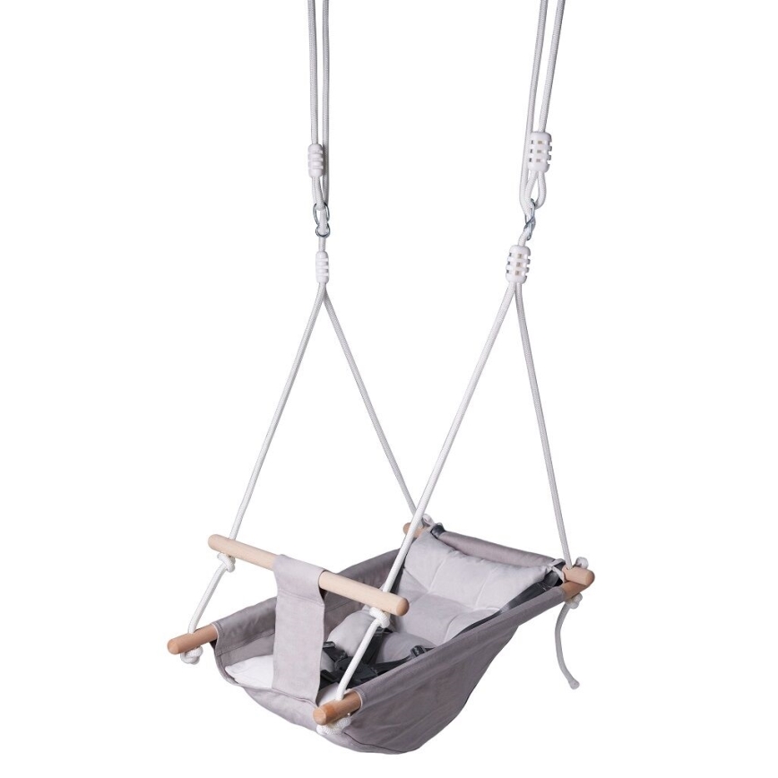 2Kids Toys - Kinderschommel van textiel voor de allerkleinsten grijs
