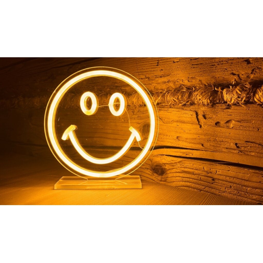 2Kids Toys - LED Neon tafel decoratie LED/5W/USB smiley