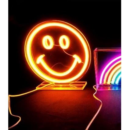 2Kids Toys - LED Neon tafel decoratie LED/5W/USB smiley