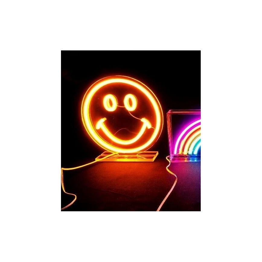 2Kids Toys - LED Neon tafel decoratie LED/5W/USB smiley