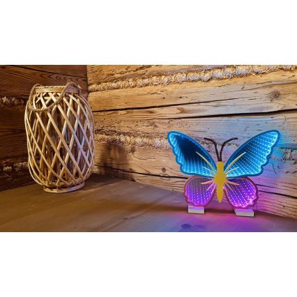 2Kids Toys - LED Neon tafel decoratie LED/5W/USB vlinder
