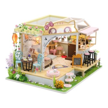 2Kids Toys - Maison pour enfants Café pour chats avec jardin 2xAAA