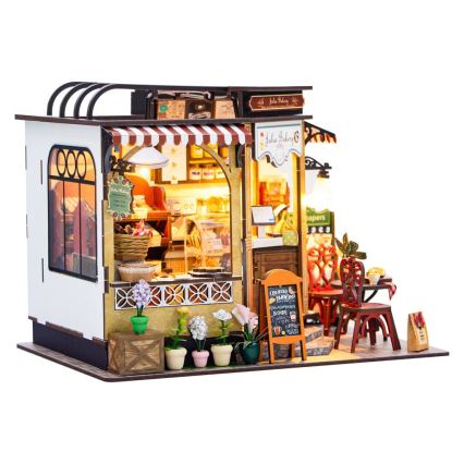 2Kids Toys - Miniatuur van het huisje Juliino Bakkerij 2xAAA