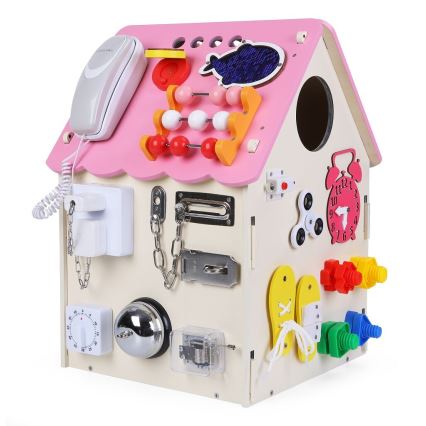 2Kids Toys - Panneau d'activités maison rose