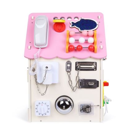 2Kids Toys - Panneau d'activités maison rose