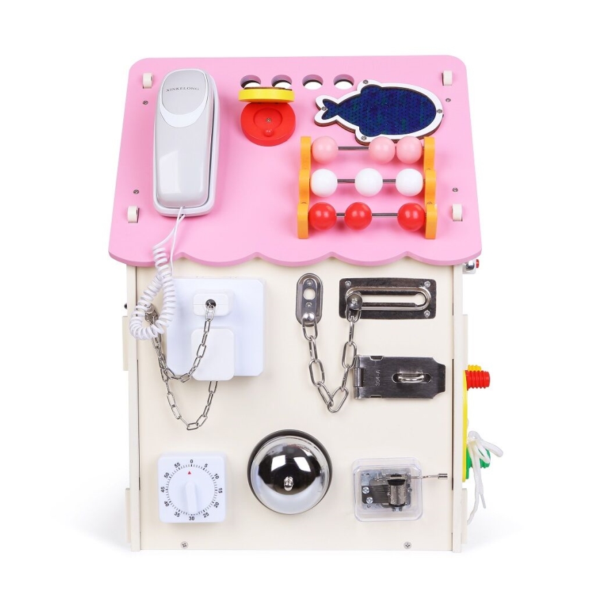 2Kids Toys - Panneau d'activités maison rose