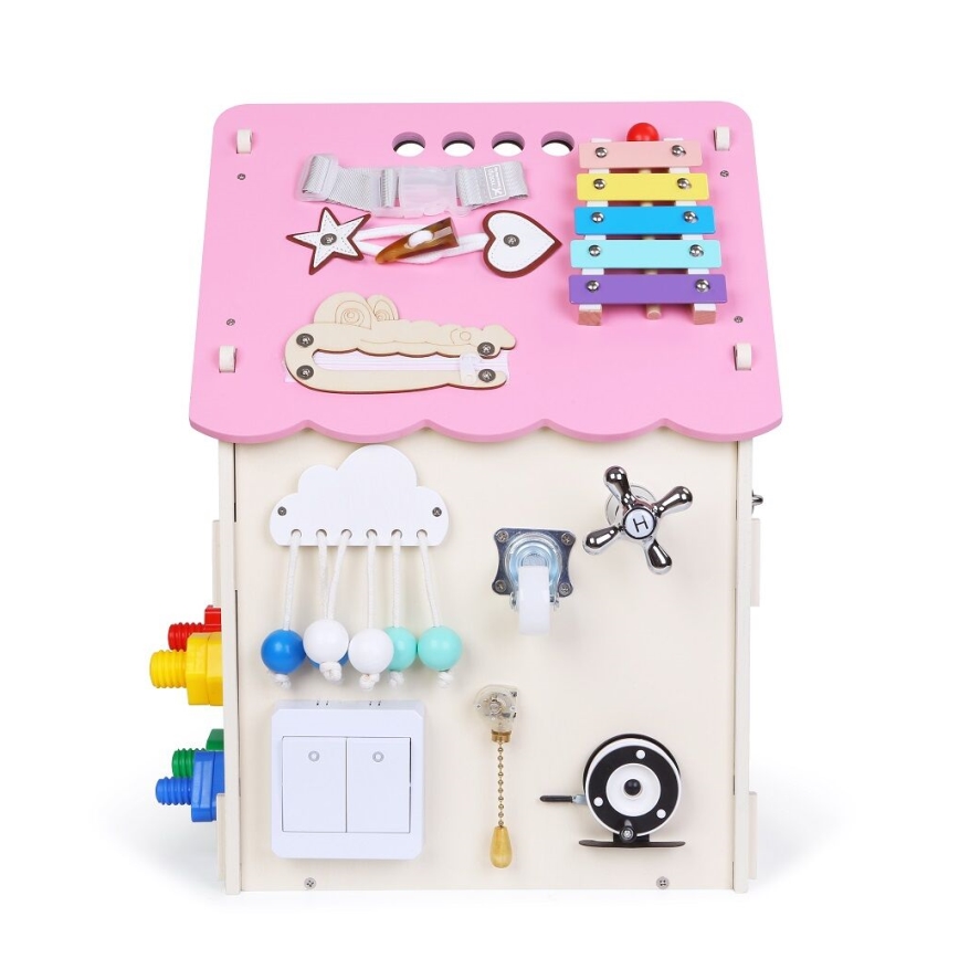 2Kids Toys - Panneau d'activités maison rose
