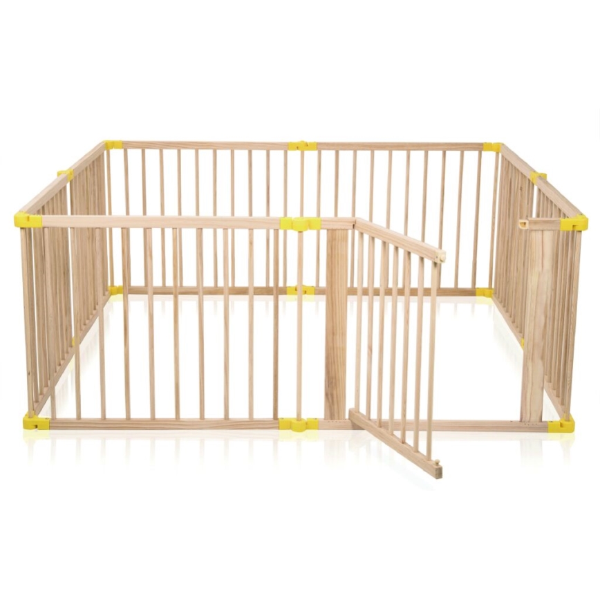 2Kids Toys - Parc en bois pour enfants XXL 210 x 210 cm beige