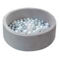 2Kids Toys - Piscine à balles pour enfants, Ø 90 cm, gris