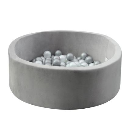 2Kids Toys - Piscine à balles pour enfants, Ø 90 cm, gris