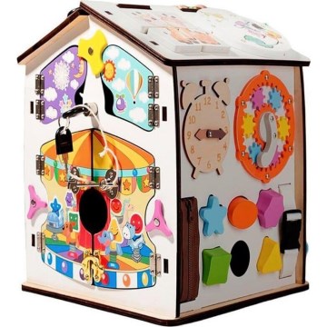 2Kids Toys - Tableau d'activités en forme de maisonnette, blanc