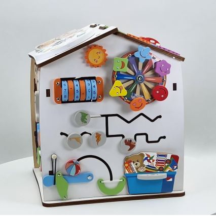2Kids Toys - Tableau d'activités en forme de maisonnette, blanc