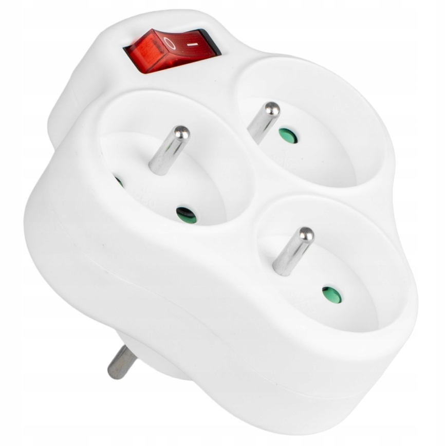 3-voudige stekkerdoos met schakelaar