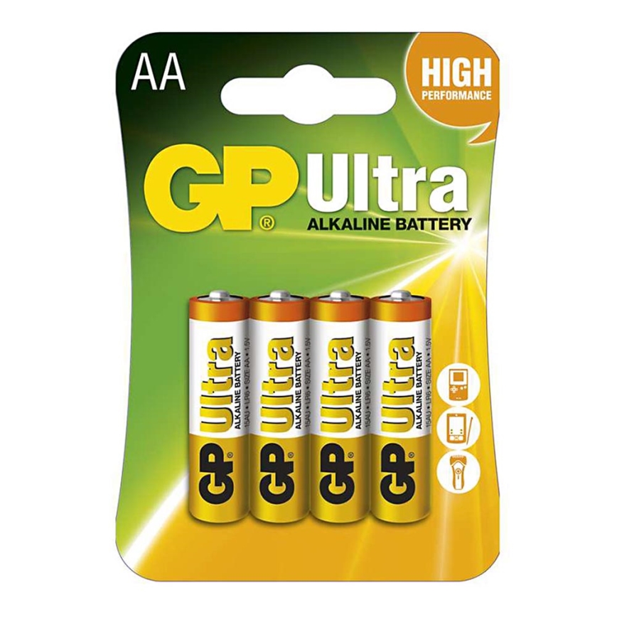 4 pc Pile alcaline AA GP ULTRA 1,5V