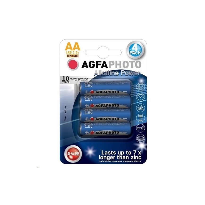 4 st. Alkaline batterij AA 1,5V