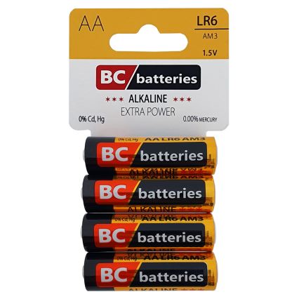4 st. Alkaline batterij EXTRA POWER AA 1,5V