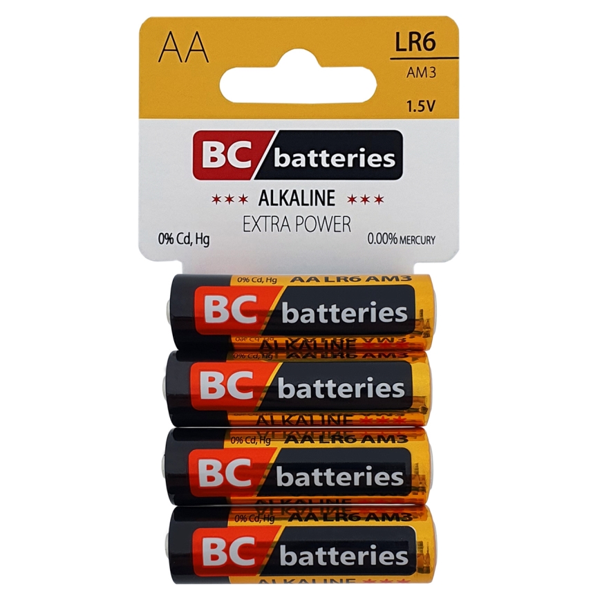 4 st. Alkaline batterij EXTRA POWER AA 1,5V