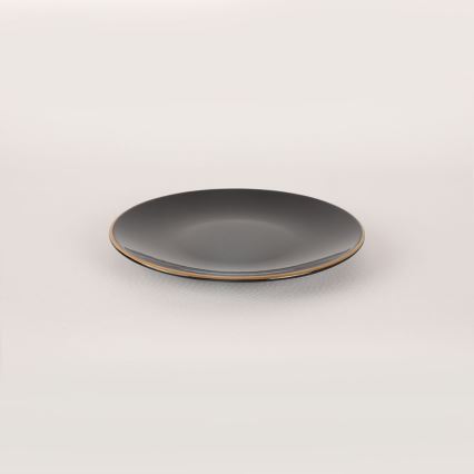 44-delige eettafelset, zwart/goud, steengoed